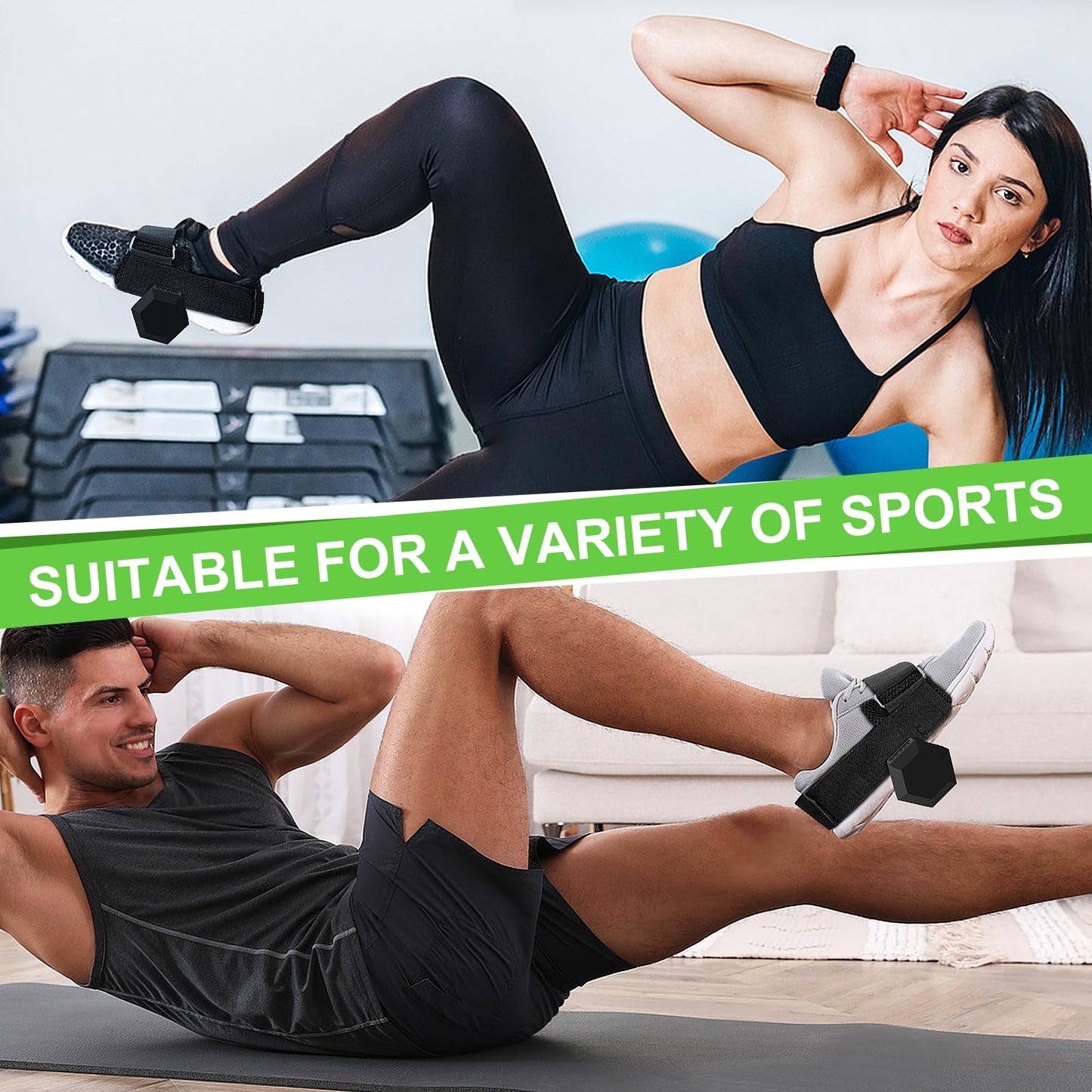 Dumbbell Foot Attachment- Adjustable Ankle Weights Strap for Leg Workouts, Home Gym Equipment - Perfect for Hamstring Curl, Shin Splint Relief, Monkey Feet Weight Lifting - Leg Weights for Men & Women 1PCS