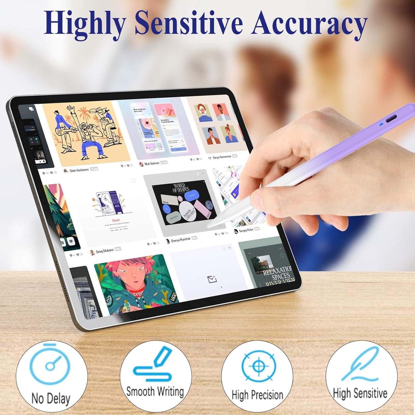 CMARS A9/A9+, Stylus Pen for Android/Samsung POM Tip Phone Pencil with Magnetic, Rechargeable Fine Point Tablet Pencil