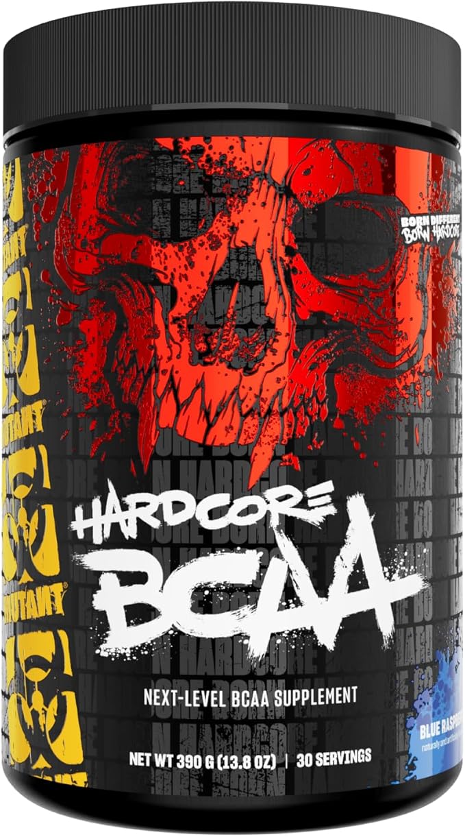 Mutant Hardcore BCAA - Pre, Intra or Post Workout ??BCAA Next Level branched-Chain Amino Acids Supplement ??Hydration + Recovery - 30 Serving - Blue Raspberry