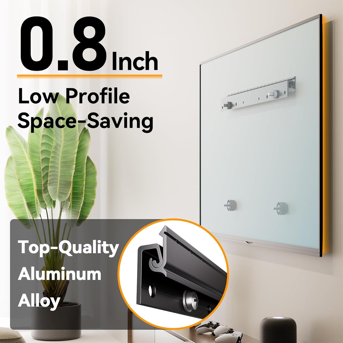 EZISE 32-75 inch 150 lbs, Studless TV Wall Mount for TVs, No Stud Drywall TV Mount Holds up to Low Profile, No Drill