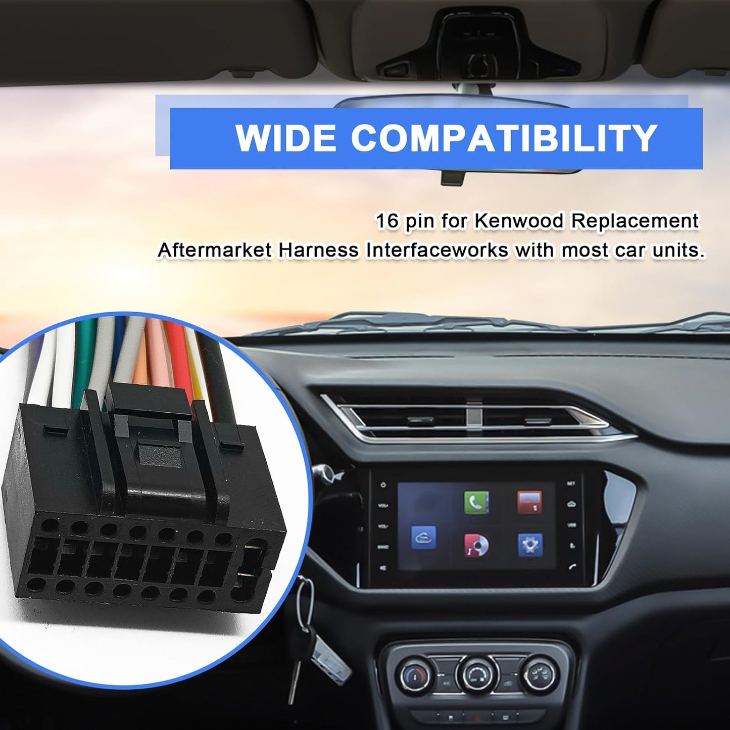 CmeRto 16 bv9955 bv9958 bv9962 bv9974 bv9982 bv8728b bv8975b bv9964b Pin Automobile Radio Cable Harness Compatible