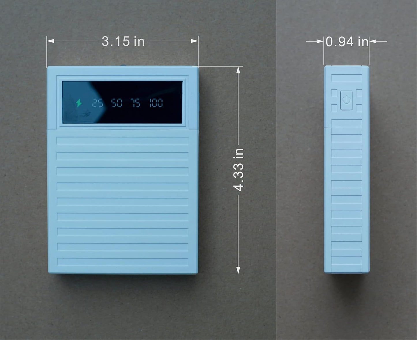 Yinow 22.5W 4 18650 Fast Charging DIY Power Bank Case for x Batteries, Solder-Free Holder Box
