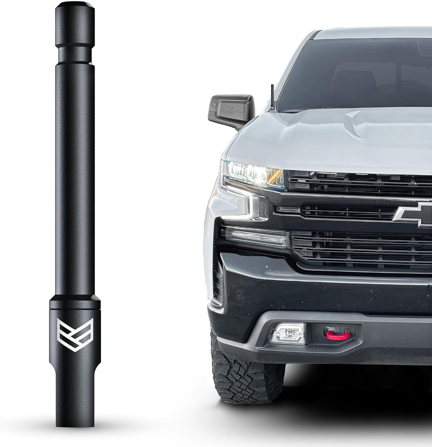Ronin Factory (2014+) (5 Inch Truck Antenna for Chevy Silverado & GMC Sierra Accessories Anti Theft - Carwash Safe
