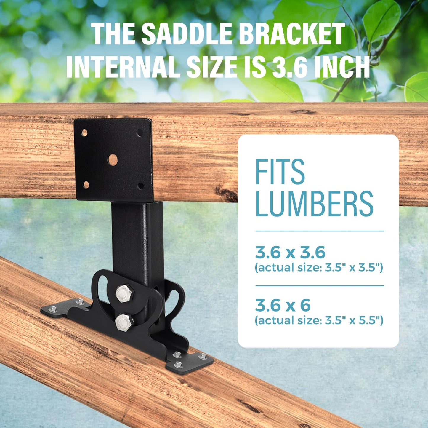 4 Pack 304 Stainless Steel 4x4 Heavy Duty Roof Riser Brackets Kit, Adjustable Roof Riser Beam Mount Brackets for Roof Pergola Gazebo (Black)