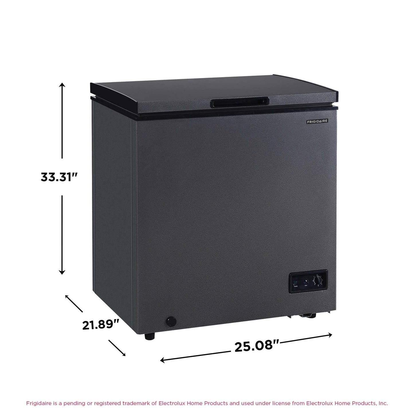 Frigidaire Chest Deep Freezer, 5 Cu. Ft. Capacity, Granita Rugged Design-Adjustable Thermostat-Removable Vinyl Coated Wire Basket-Easy Defrost Drain