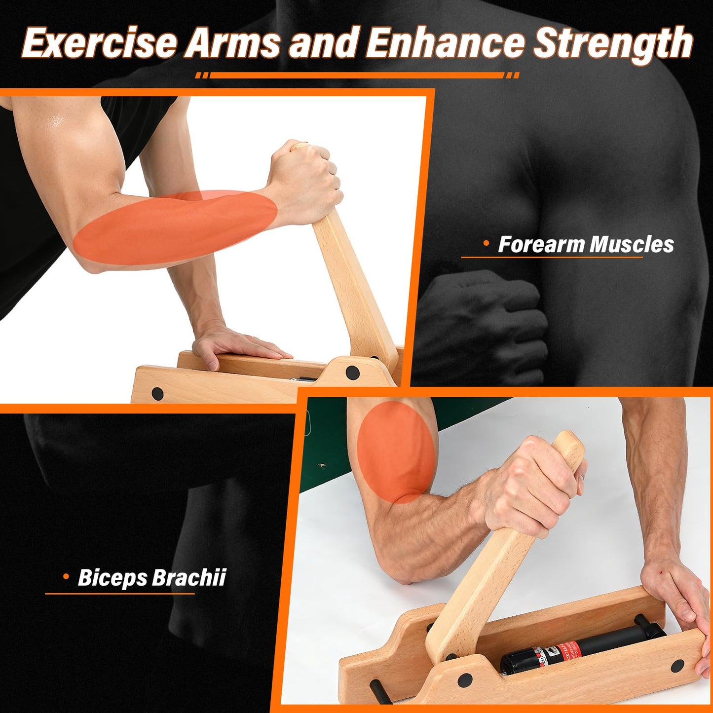 Arm Wrestling Training Equipment Forearm Strengthener with 12 Adjustable Resistance Levels, Arm Strength Trainer for Home Gym Equipment, Professional & Non-Professional