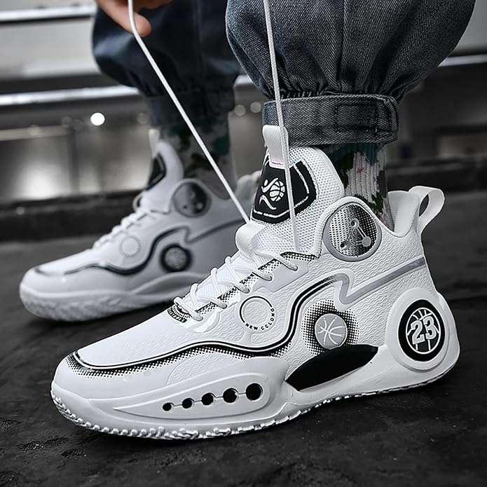 Boys Basketball Shoes Breathable Indoor Athletic Shoes Youth Outdoor Fashion Sneakers Comfortable Basketball Shoes for Girls
