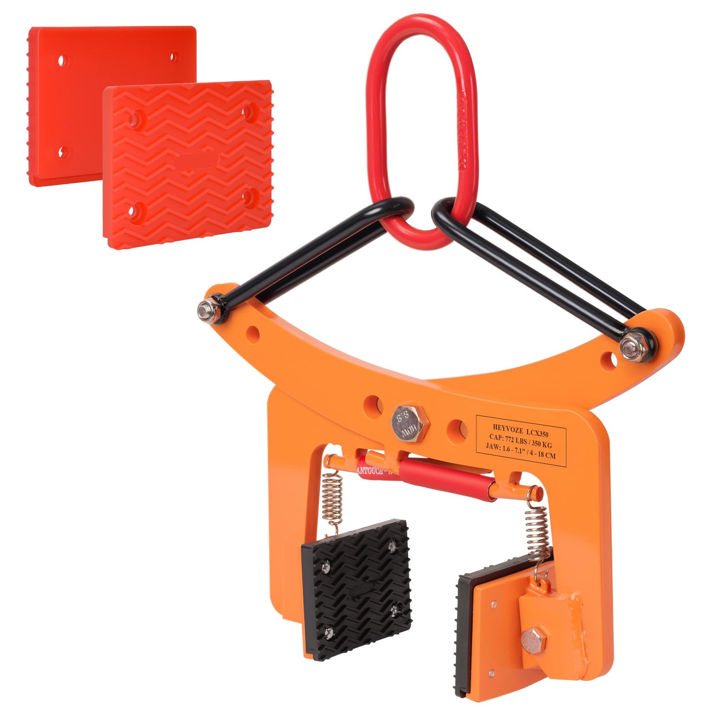 HEYVOZE 772 lbs Granite Slab Lifting Clamp, 1.6-7.1 in Opening X-Type Stone Lifting Clamp, Lightweight yet Sturdy Design for Granite, Marble, and Concrete Handling