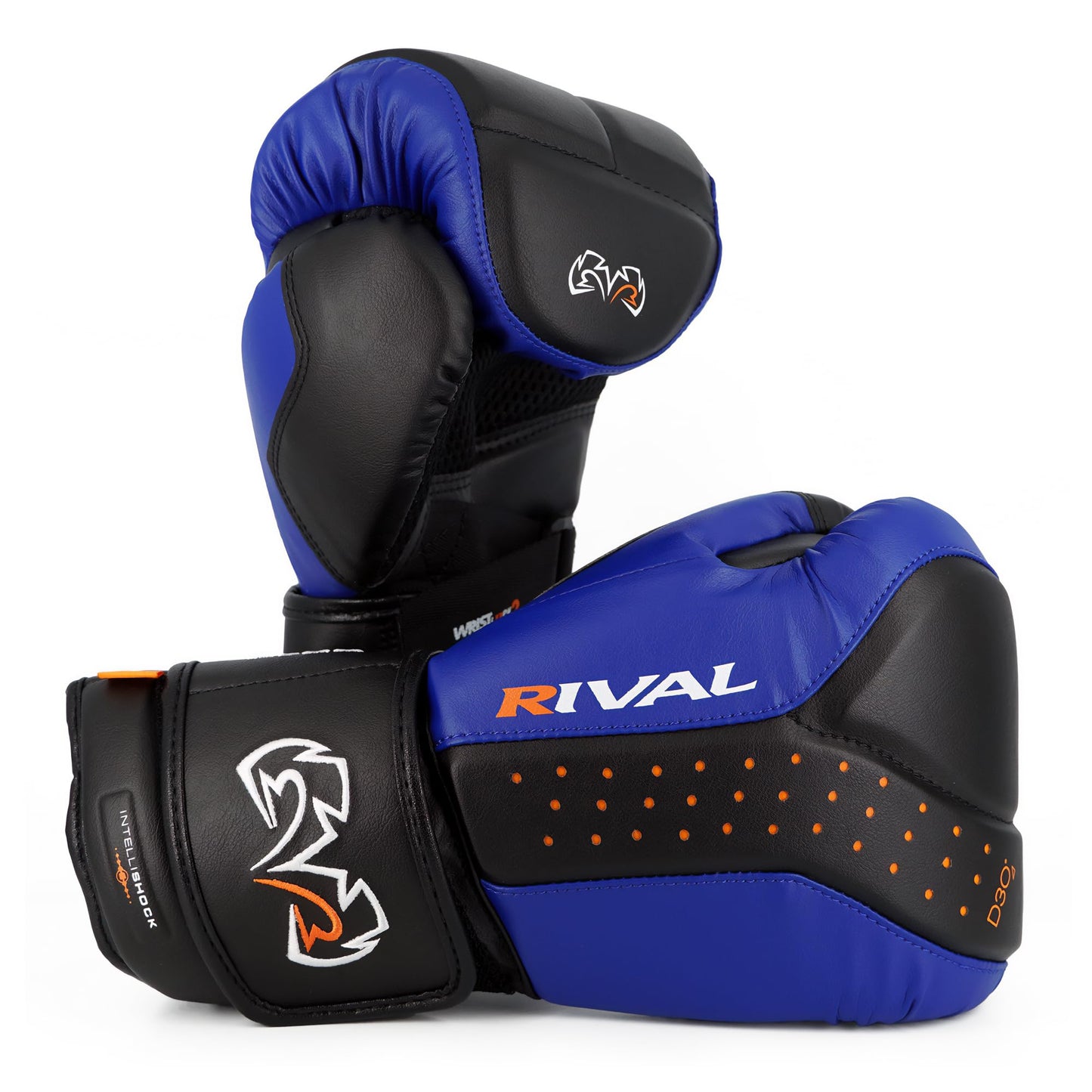 RIVAL Boxing RB10 Intelli-Shock Bag Gloves, Hook and Loop Closure - Ergonomic Fit, 1.25” of Closed Cell Foam for Intense Bag Use