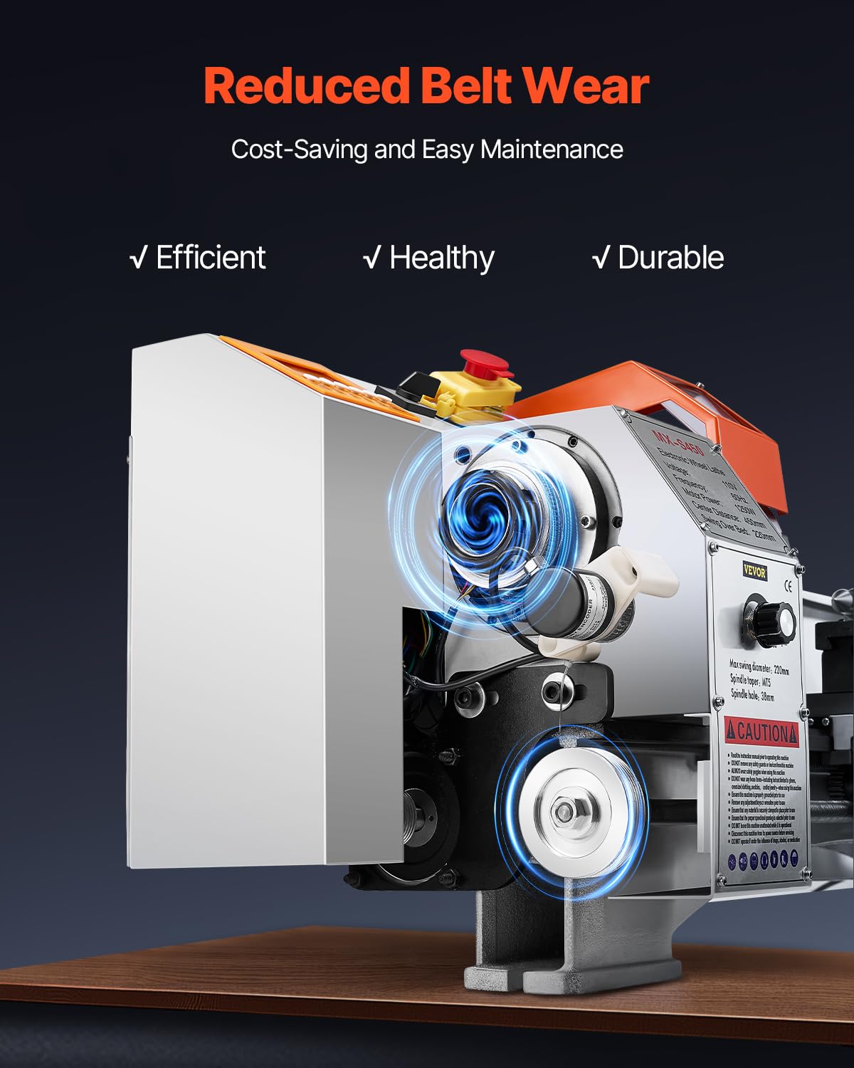 VEVOR Metal Lathe Machine, 8.7 x 18 in, Precision Bench Power Metal Lathe, Automatic Feed, 0-2500 RPM Variable Speed, 1250W Brushless Motor, for Processing Precision Parts Soft Metals Wood Plastics