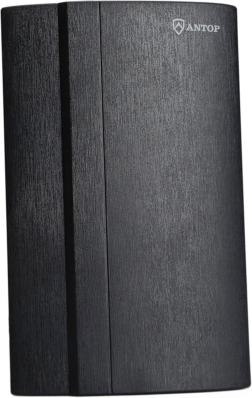 ANTOP 50 FM Antenna, Low Noise Amplified Digital AM/FM Indoor Radio Antenna, Suitable for Home Stereo Receivers, Miles