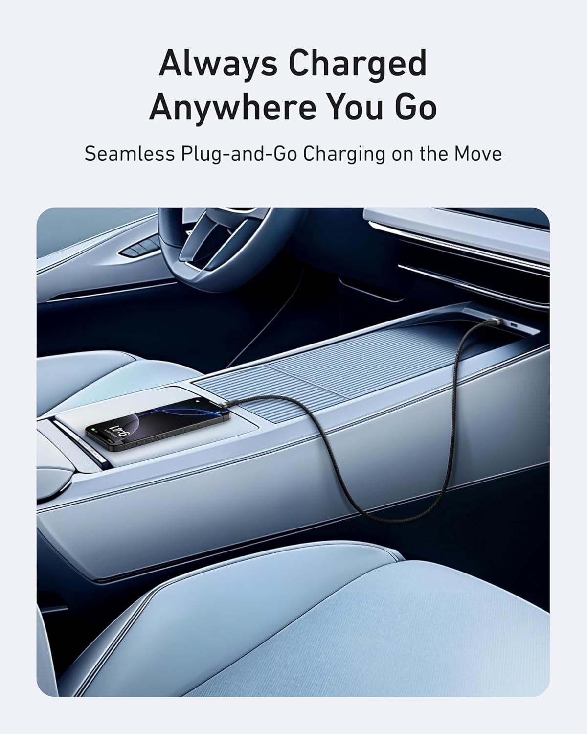 17 16 Note20 (3FT, Anker Car Carplay Cable for iPhone Pro Max Plus, Upcycled Braided USB A to USB C Car Charger Cord