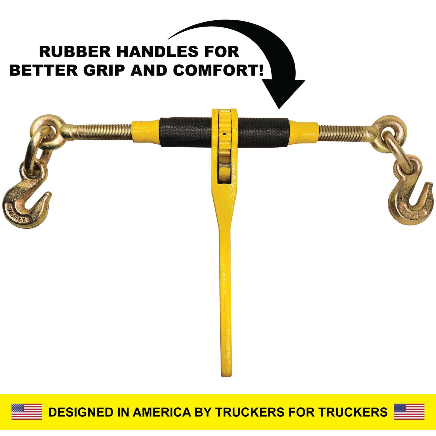 Knox Chain and Binder Kit 3/8in-1/2in, G70 Chains Ratchet Load Binders 9200lbs Working Strength, (4) Ratchet Binders and Chains, (4) 3/8in x 10ft G70, for Truck, Tie Down, Hauling, Towing