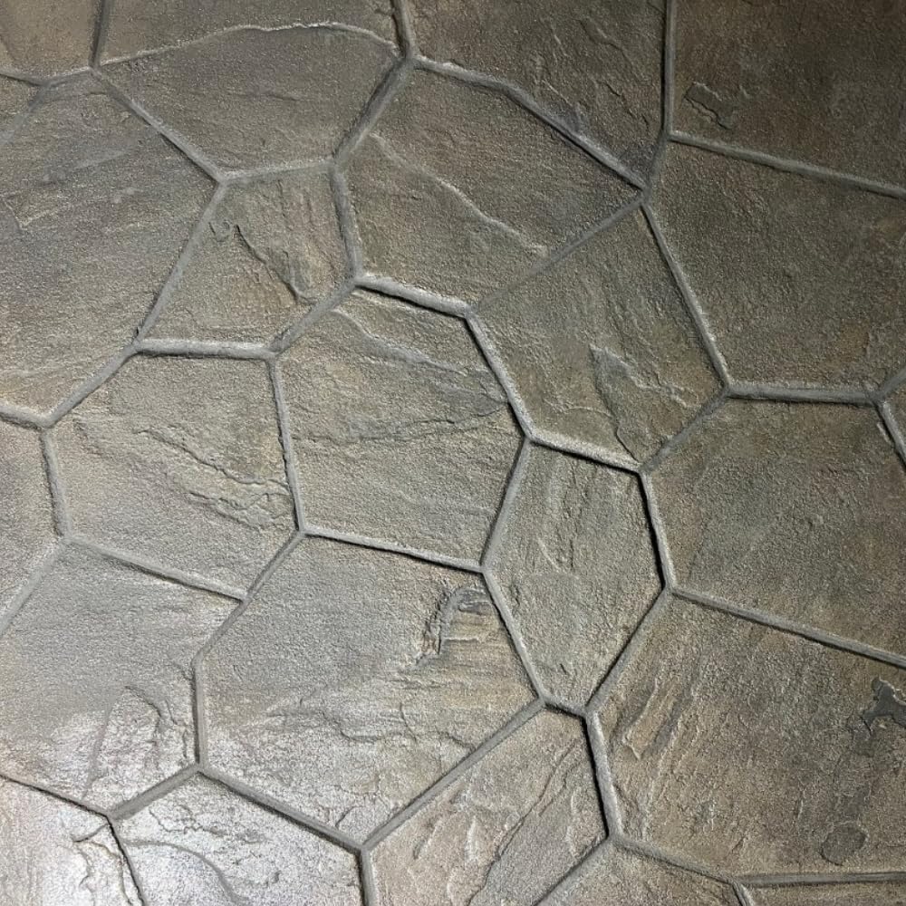 Bluestone Random Stone Concrete Stamps Set of 5 | Made in USA | 29" x 29" | Durable Rigid & Flexible Mats for Driveways, Walkways and Patios – SM 1901/S-5