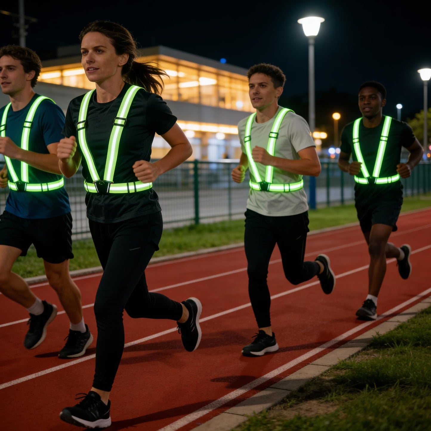 DJZZ 30 Pcs Reflective Vest High Visibility Safety Vests Visibility Reflector Straps for Running Walking Construction