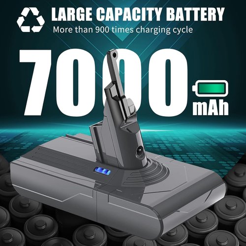 EGR V8 Battery Replacement for Dyson V8 Absolute | Includes 5 Filters & 3 Screws - Carbon Fiber