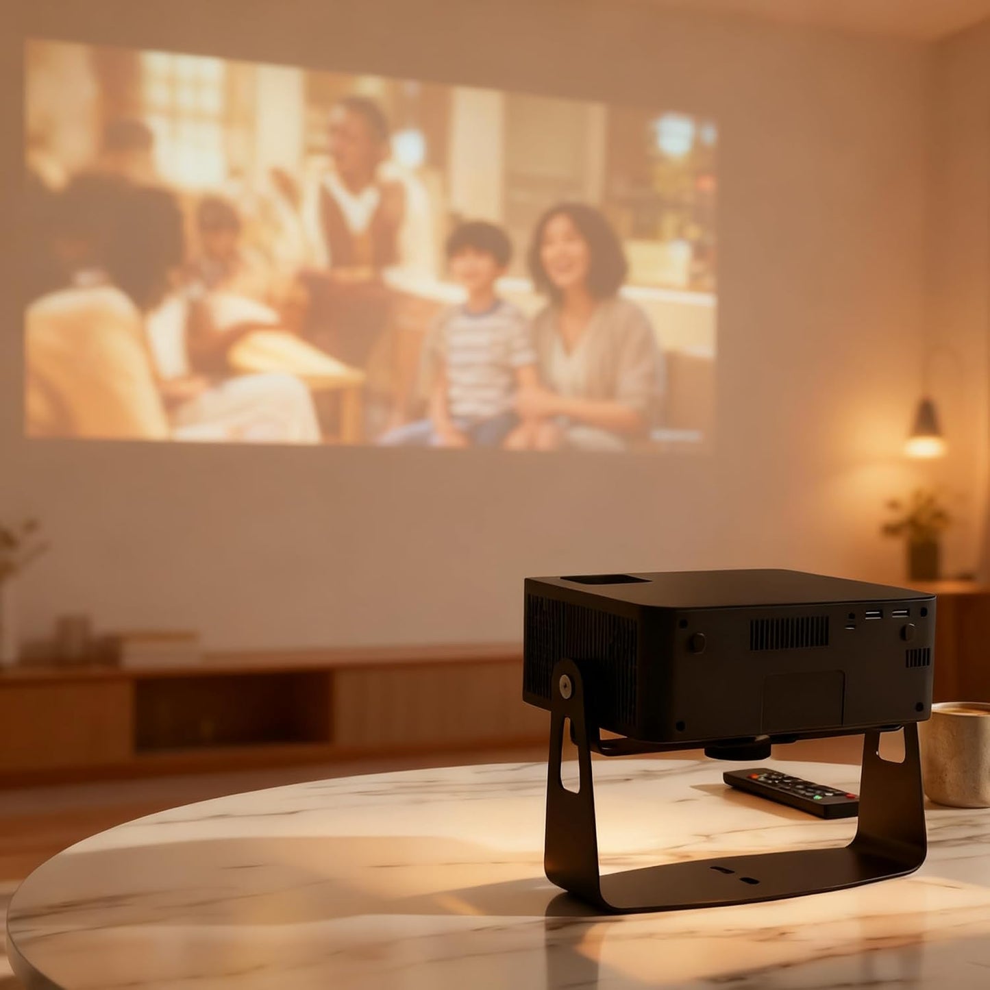 DAWASAPAT 1/4" Setup MINI Tabletop Projector Holder Mount with Screw & Cable Ties, Easy Stand for Most Projectors
