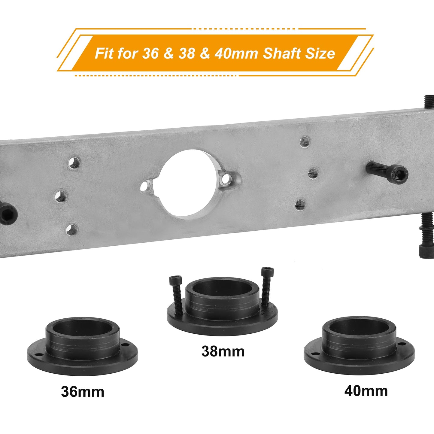 Motorcycle Tire Clamp, Wheel Balancer Adapter,10mm Installation Shaft, Motorcycle Tyre Balancing Tool, with 36 38 40mm Hole Size(Install Size:10x1.5mm)
