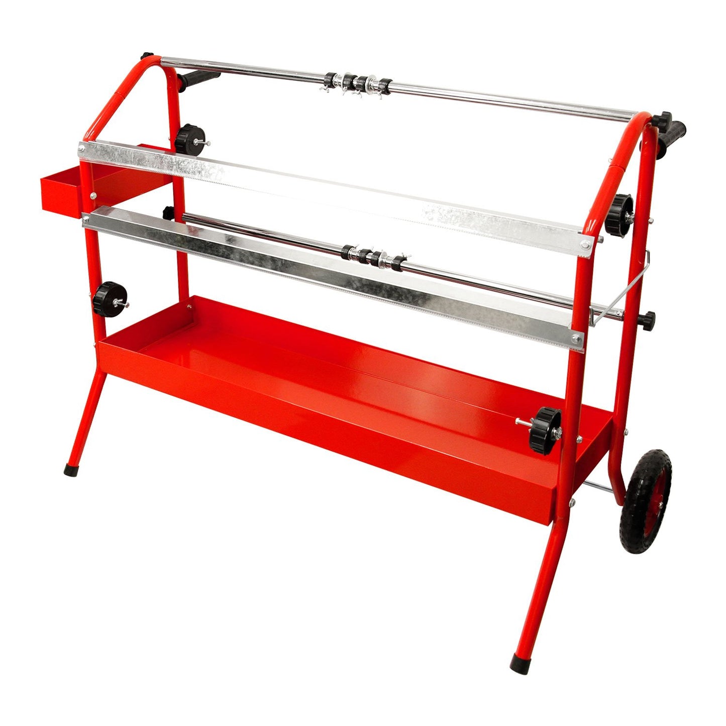 TCP Global 36" Mobile Multi-Roll Masking Machine for Auto Body, Painting, Masking Paper Dispenser with 2 Paper Bars, 4 Tape Rollers, Storage Trays & Cutting Blade