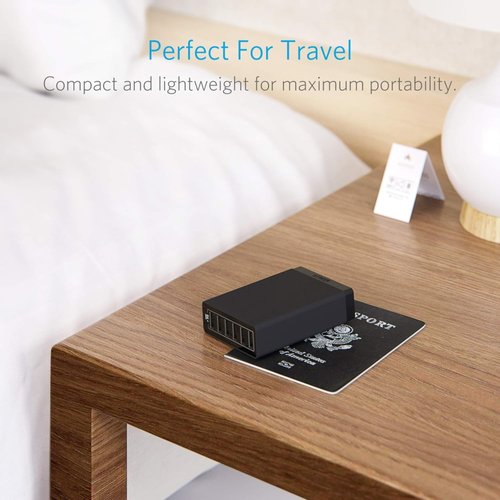 Anker 60W Desktop Charger - 6-Port USB Charging Hub for iPhone, iPad, MacBook & More