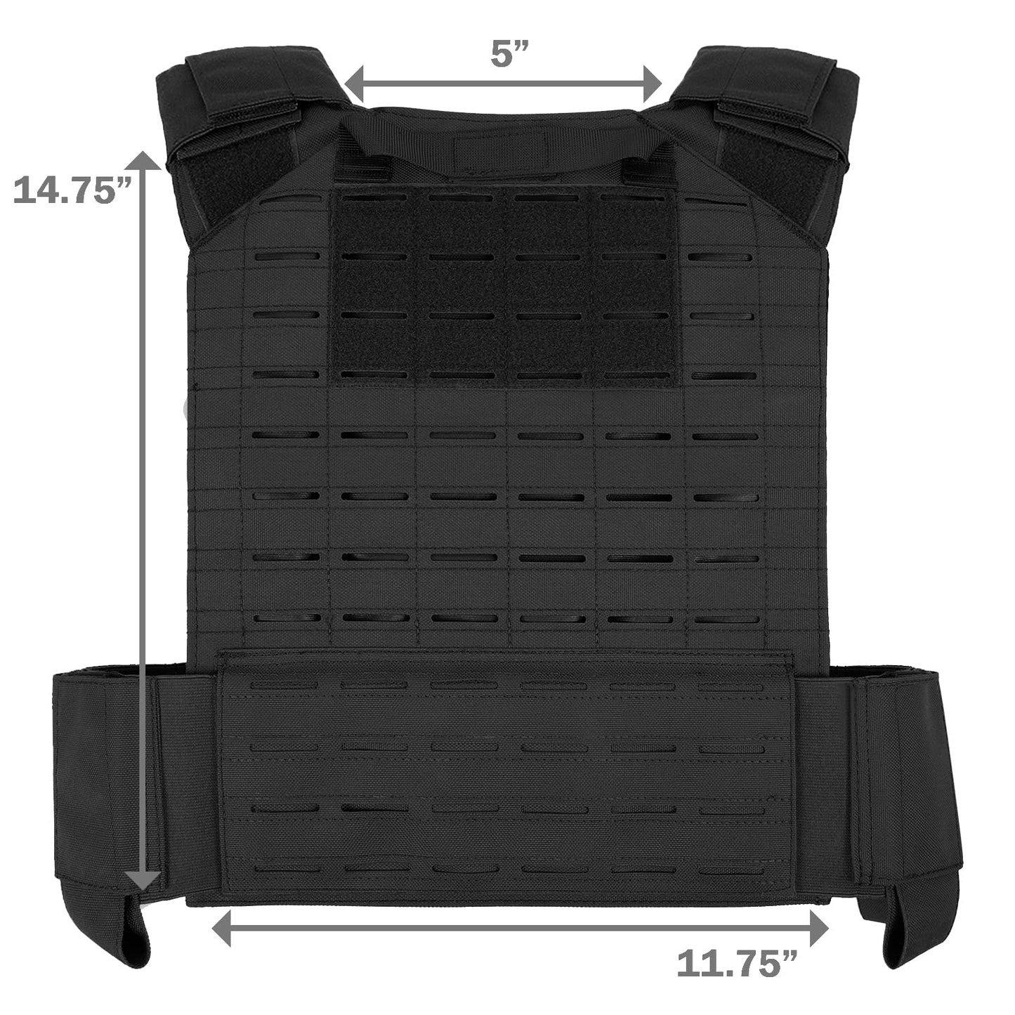 EVERLIT Adjustable Weighted Vest 14 Lbs/ 20 Lbs, Weight Included, for Body Weight Training Fitness Workout Running for Men Women (Black, 18 Lbs)