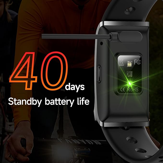 Smart Health Wristband, Fitness & Activity Tracker, One-Touch Measurement Function, Measuring Heart Rate, Sleep, Stress Health Data, 120+ Exercise Modes, Wearable Health Tracker with GPS