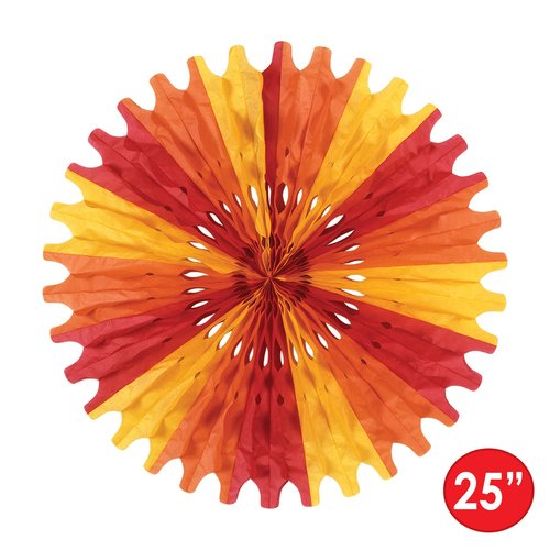 Beistle 12 Piece Fall Tissue Paper Fan Decorations For Thanksgiving And Autumn Celebrations