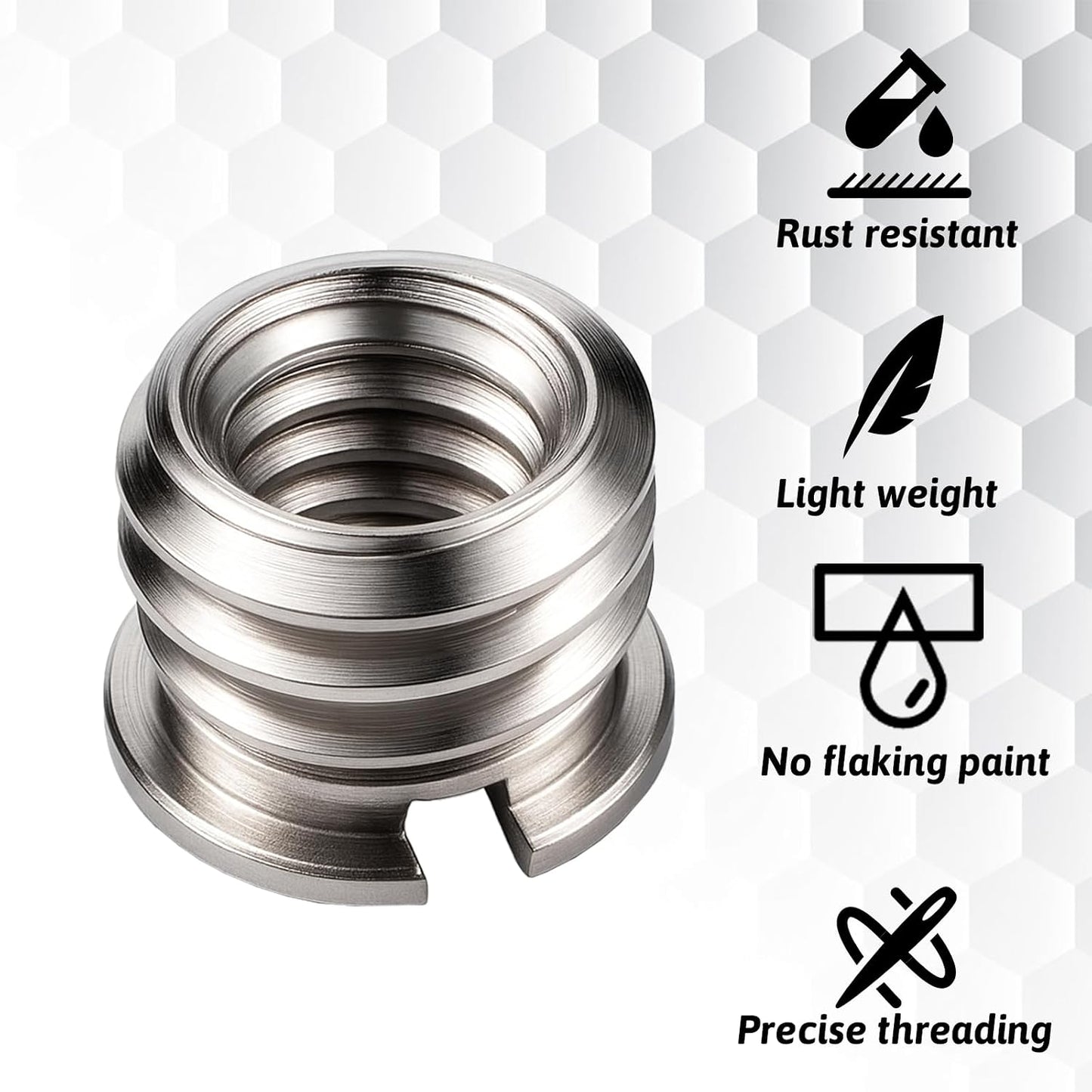 Zyghjort 10PCS 1/4"-20 3/8"-16 1/4 3/8 Female to Male Tripod Adapter Standard Metal Tripod Adapters to Reducer Bushing