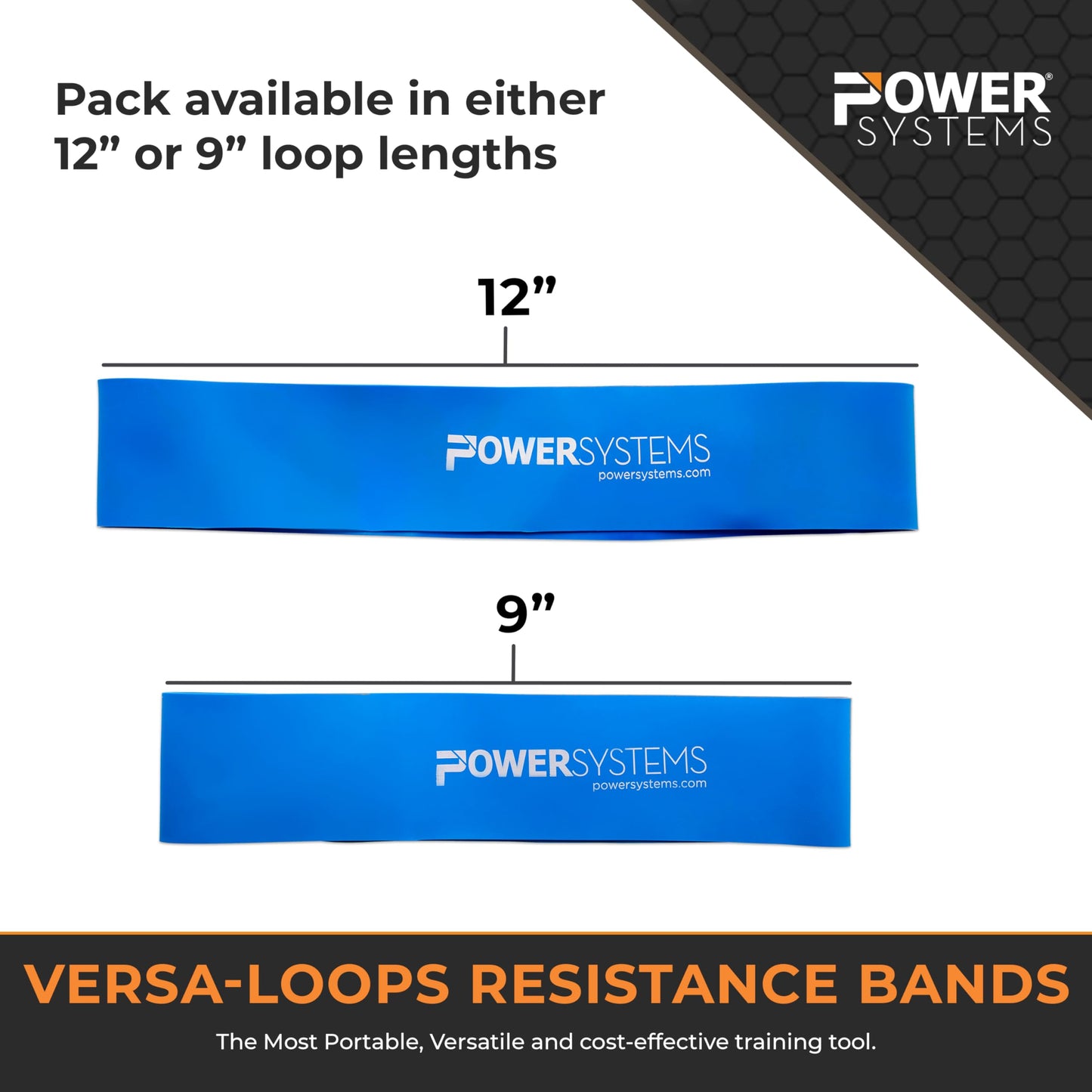 Power Systems Versa Loops, Resistance Bands for Personal Training, Ideal for Short, Limited Movements, 12" in Diameter, Green, Light Resistance, Single Unit