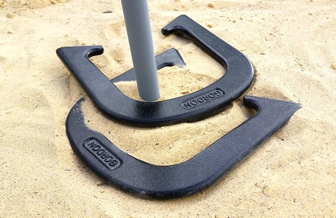 Gordon Professional Pitching Horseshoes - NHPA Sanctioned for Tournament Play - Drop Forged Construction - One Pair (2 Shoes) - Medium Weight