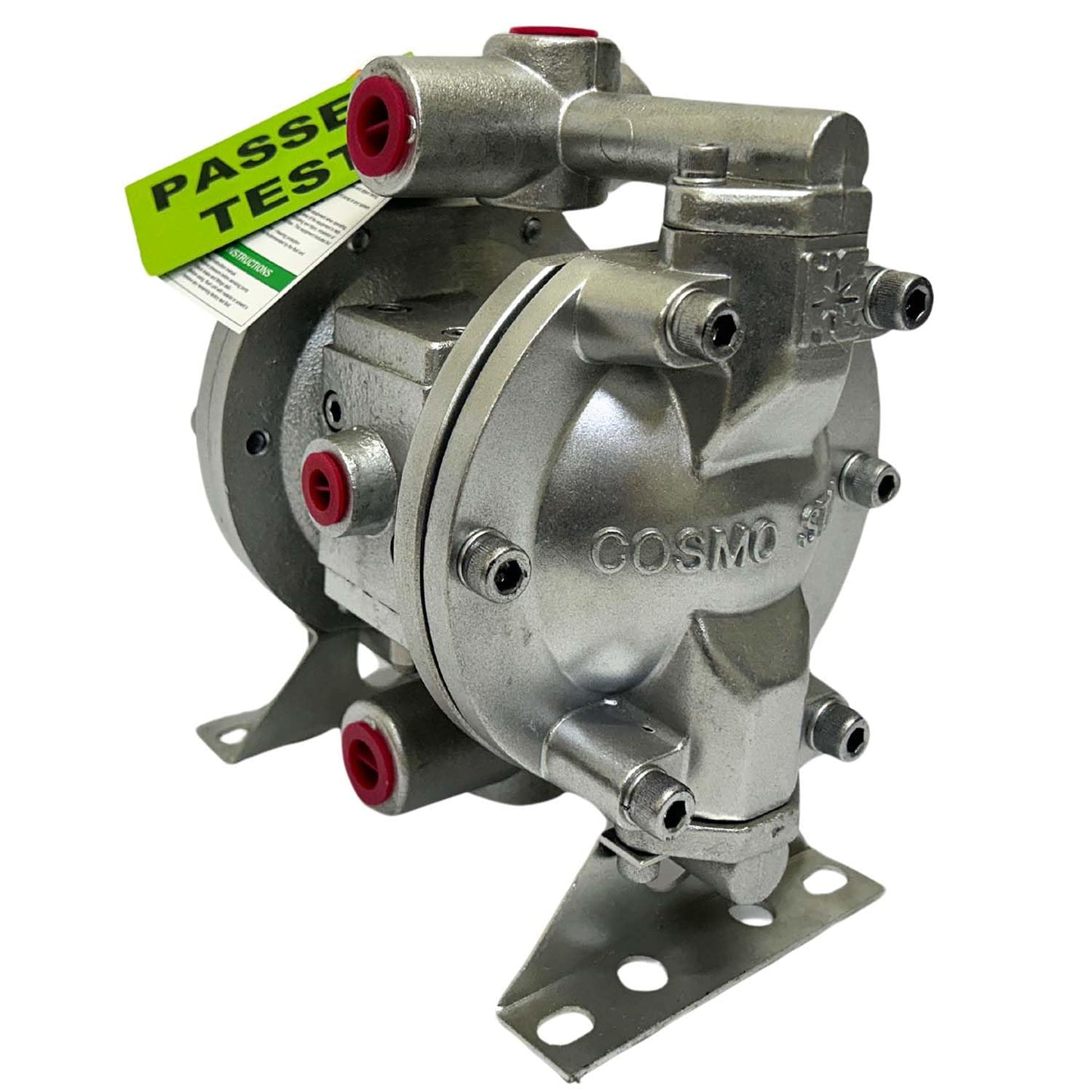 COSMOSTAR D0902 3/8" Double Air Diaphragm Pump, Aluminum Body, Teflon Ball, seat and Diaphragm, Pump Muffler, Pump, Chemical Pump, Waste Oil Pump, Pneumatic Oil Pump, Diaphragm Pumps