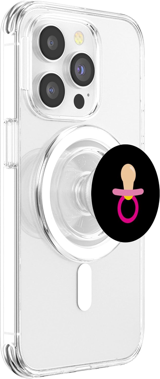 Baby Pacifier Pink Cute Funny Childs Kids Gift Baby Pacifier PopSockets MagSafe PopGrip for iPhone