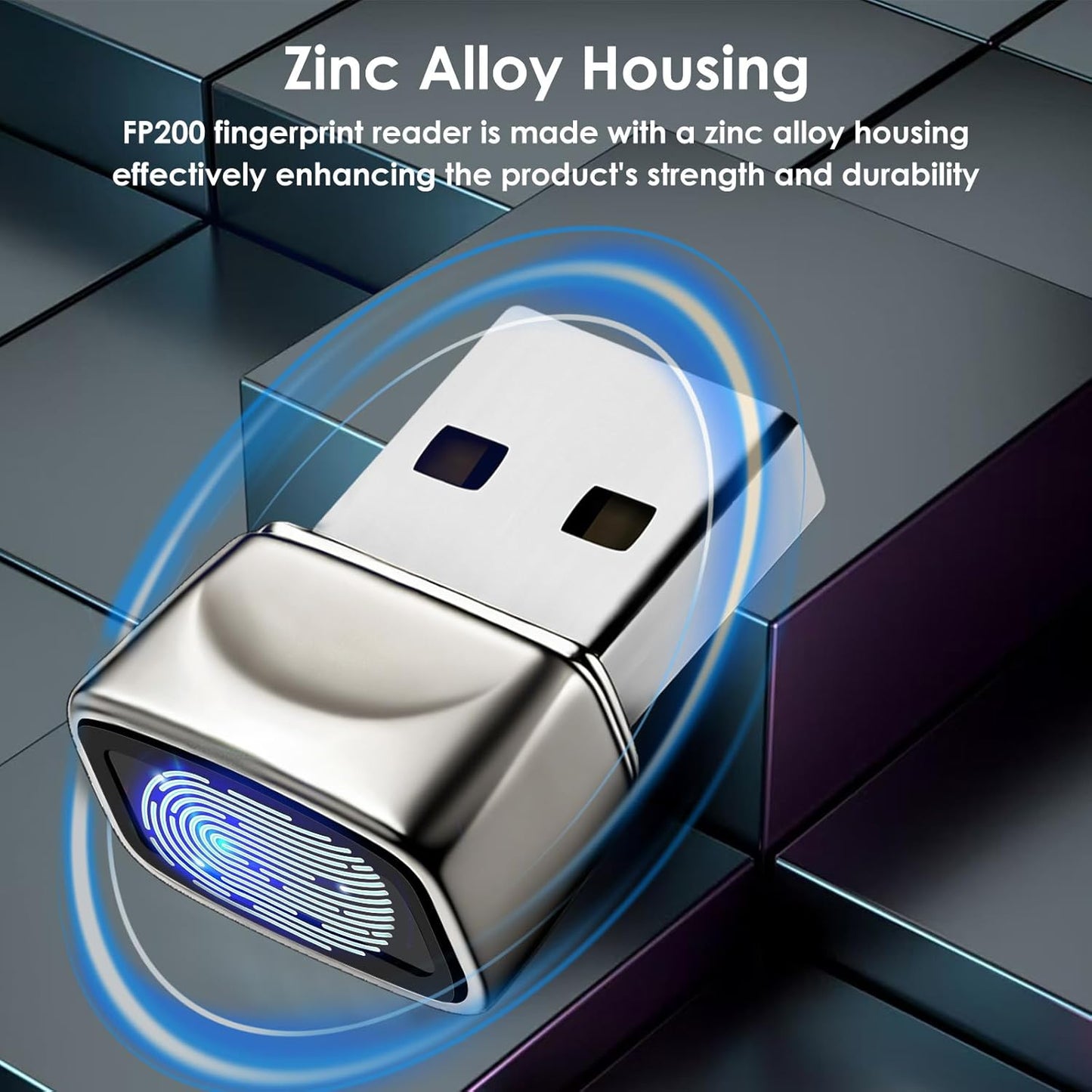 Windows10/11, Setup-Windows USB Fingerprint Reader for Windows Hello Mini Fingerprint Scanner,Metal Shell Auto Driver