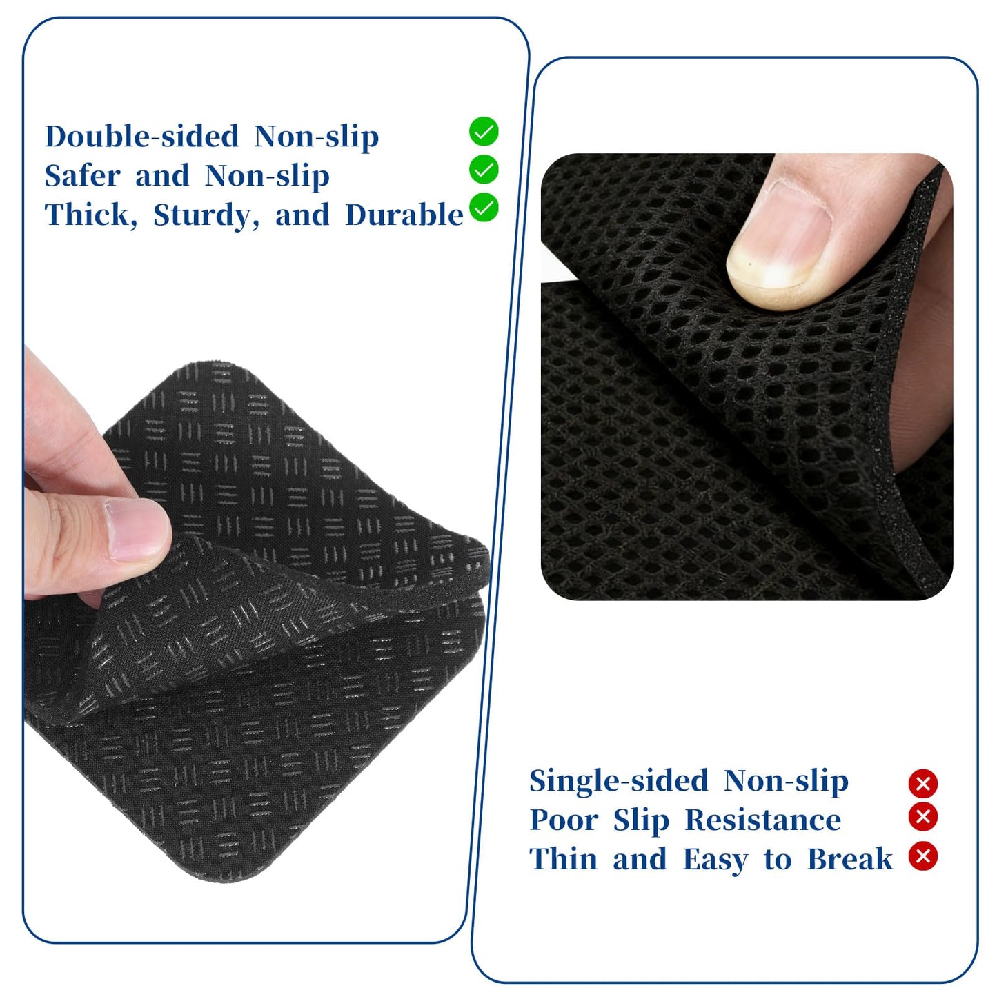 Treadmill Mat Pads, 4 PCS Non-Slip Walking Pad Mats Rubber Foam Stationary Bike Mats Noise Reduce Shocking Absorber Treadmill Mat for Exercise Bike Treadmills Carpet Hardwood Floors Protection, Black