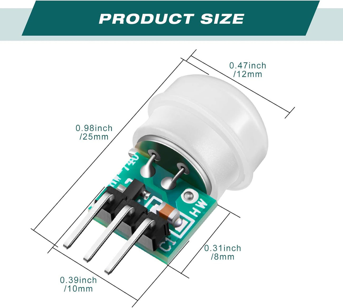 Weewooday 10 Am312 2.7v 12v Pieces Pir Sensor Mini Pir Motion Sensor Infrared Human Body Pyroelectric Infrared Motion