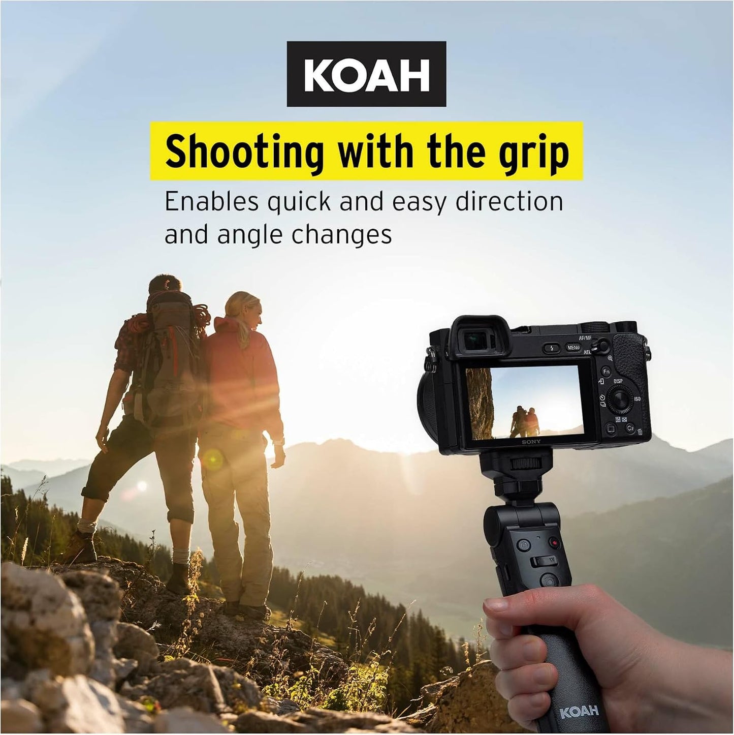 Koah RX100 Vlogging Camera Grip and Tripod for Content Creators - Compatible with Sony mirrorless Alpha Series, DSC-RX