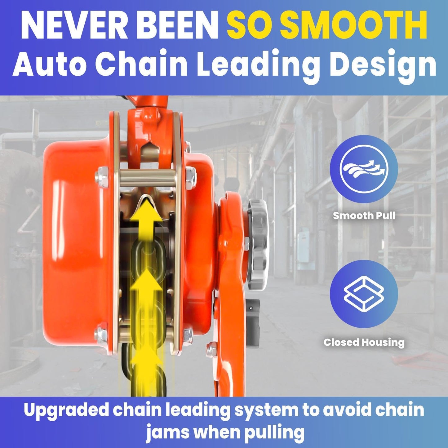 Lever Chain Hoist, Heavy Duty 6600lbs Cpacity Come Along Tool, Hand Chain Hoist with Dual Pawl Brake for Warehouse, Industrial & Construction Use (3Ton10FT)