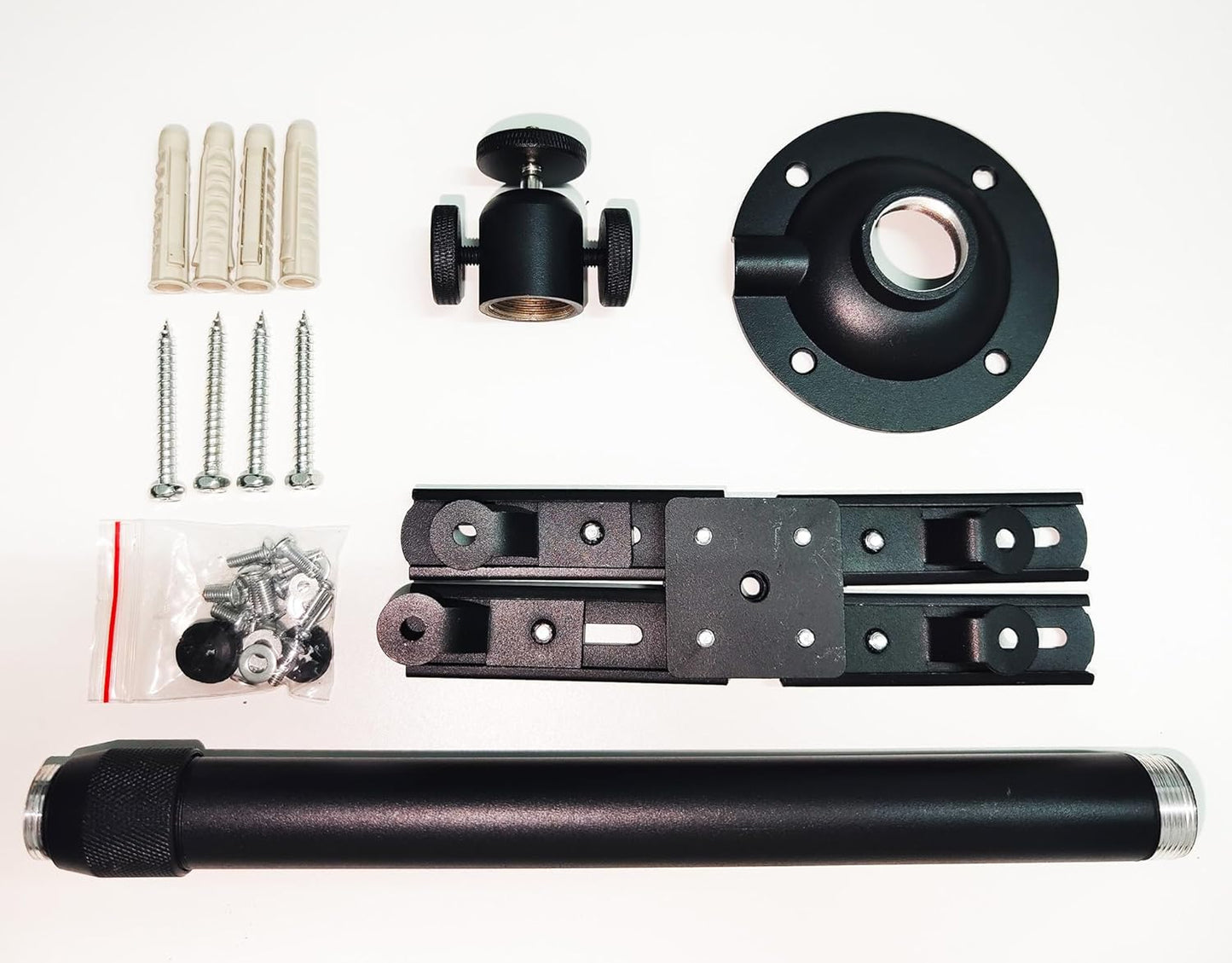 WINRIOO 14-24 in,4-Hole Universal Projector Ceiling Mount Adjustable Length & Single-Hole Compatible Bracket for Home