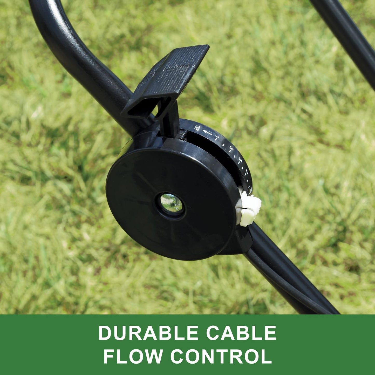 John Deere Push Broadcast Spreader for Seed, Fertilizer & Ice Melt, 60 lb Capacity Walk-Behind Lawn Spreader with Pneumatic Tires