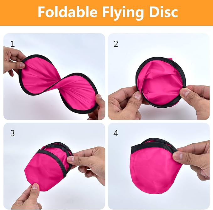 Mototo 36 Pieces Foldable Flying Disc Fans with Bag Folding Pocket Toy Set for Kids Fun Birthday Party Favors Summer Outdoor Activity Game Halloween Christmas, 6 Colors (Colorful 2)
