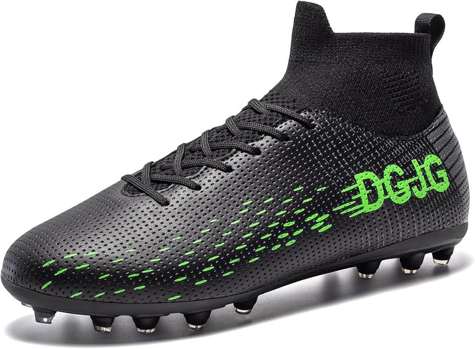 Youth Soccer Cleats Mens Training Football Cleats Lightweight Womens High-top Soccer Shoes AG, Tacos de Futbol para Hombre