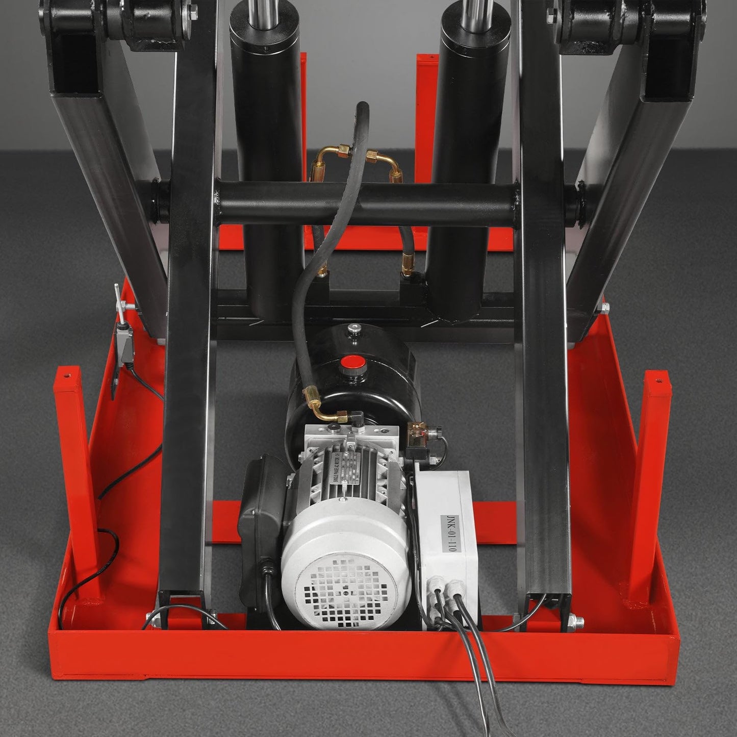 Mechmaxx 4400lbs Capacity Stationary Electric Hydraulic Double Scissor Lift Table, 51.2” x 33.5” Platform, 70.1” Lift Height, UL Certified Motor,Model ELTD44