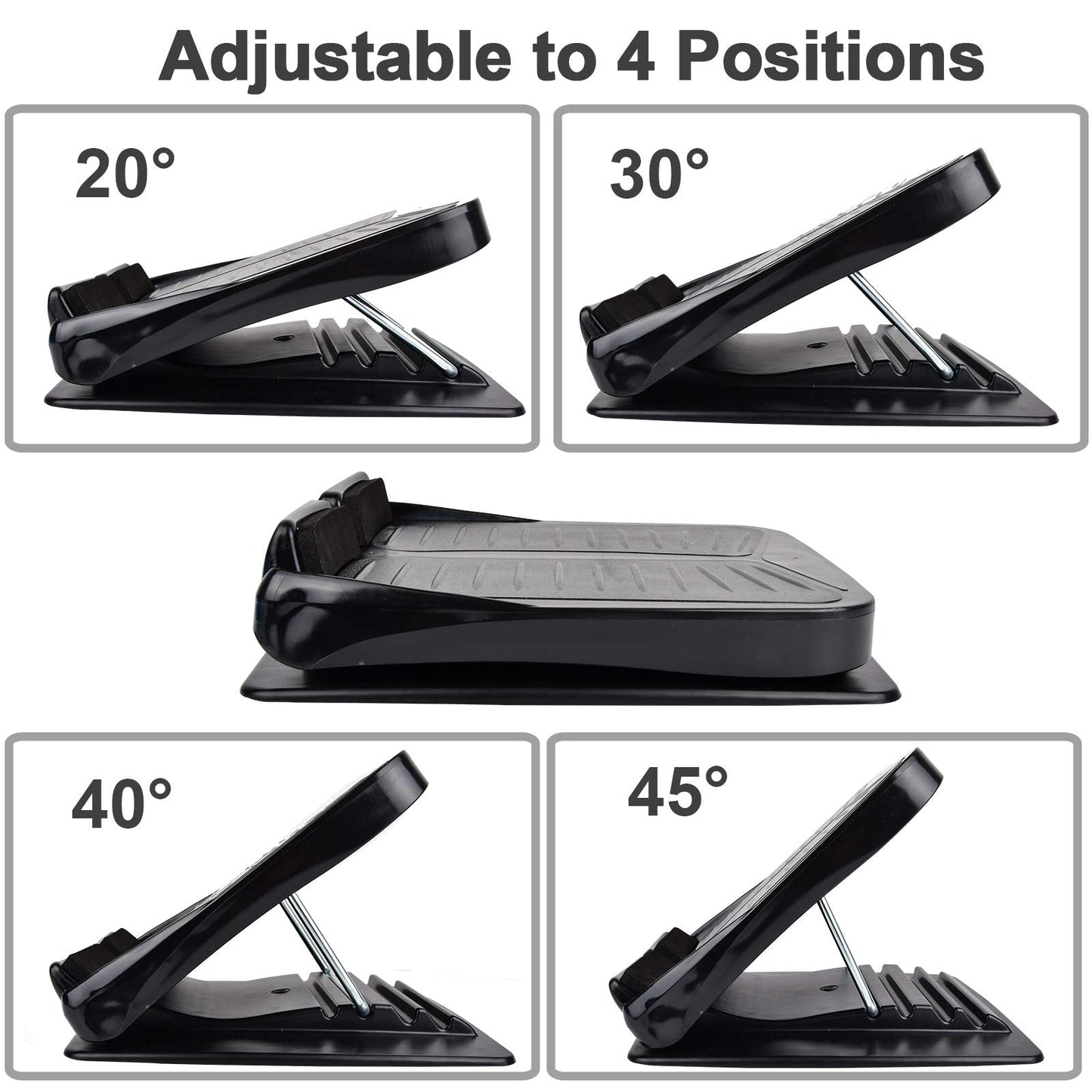 Slant Board, Calf Stretcher Ankle and Foot Incline Board for Stretching Tight Calves or Plantar Fasciitis Adjustable 4 Level (330 lb Capacity), Strength Training Equipment Leg Machines