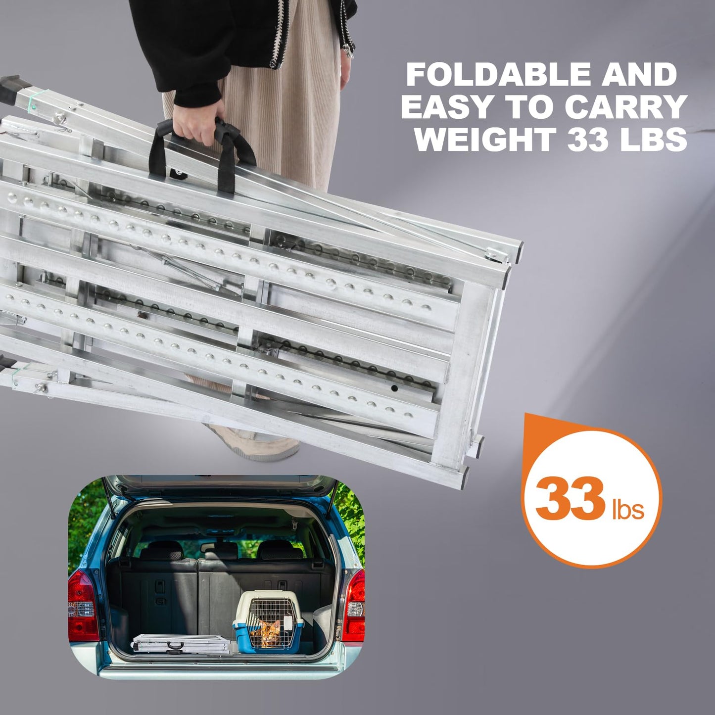 Adjustable Work Platform with 800 lb Duty Rating, Steel Step Ladder, Portable Folding Scaffolding Platform for RV Cleaning High Painting Walls, Drywall, Decorating (180 CM)