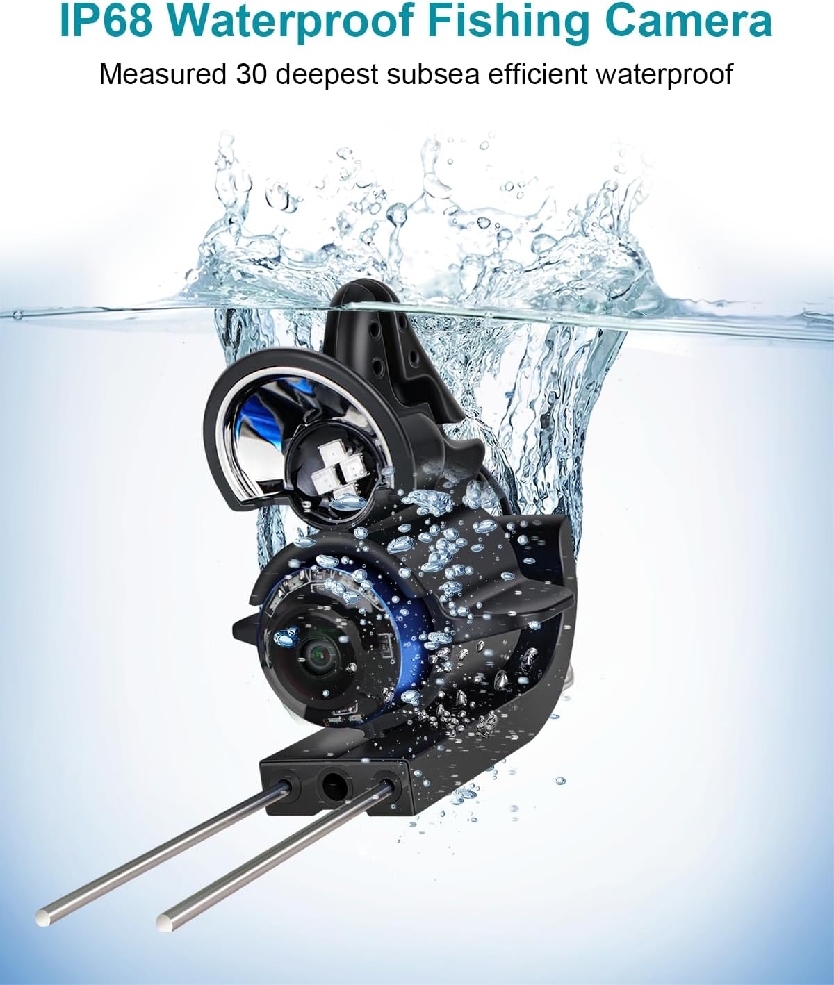 220 4.3" 5000mAh 65ft (65FT) FourQ Underwater Fishing Camera, Ultra-Wide Angle Video Fish Finder with HD LCD Monitor