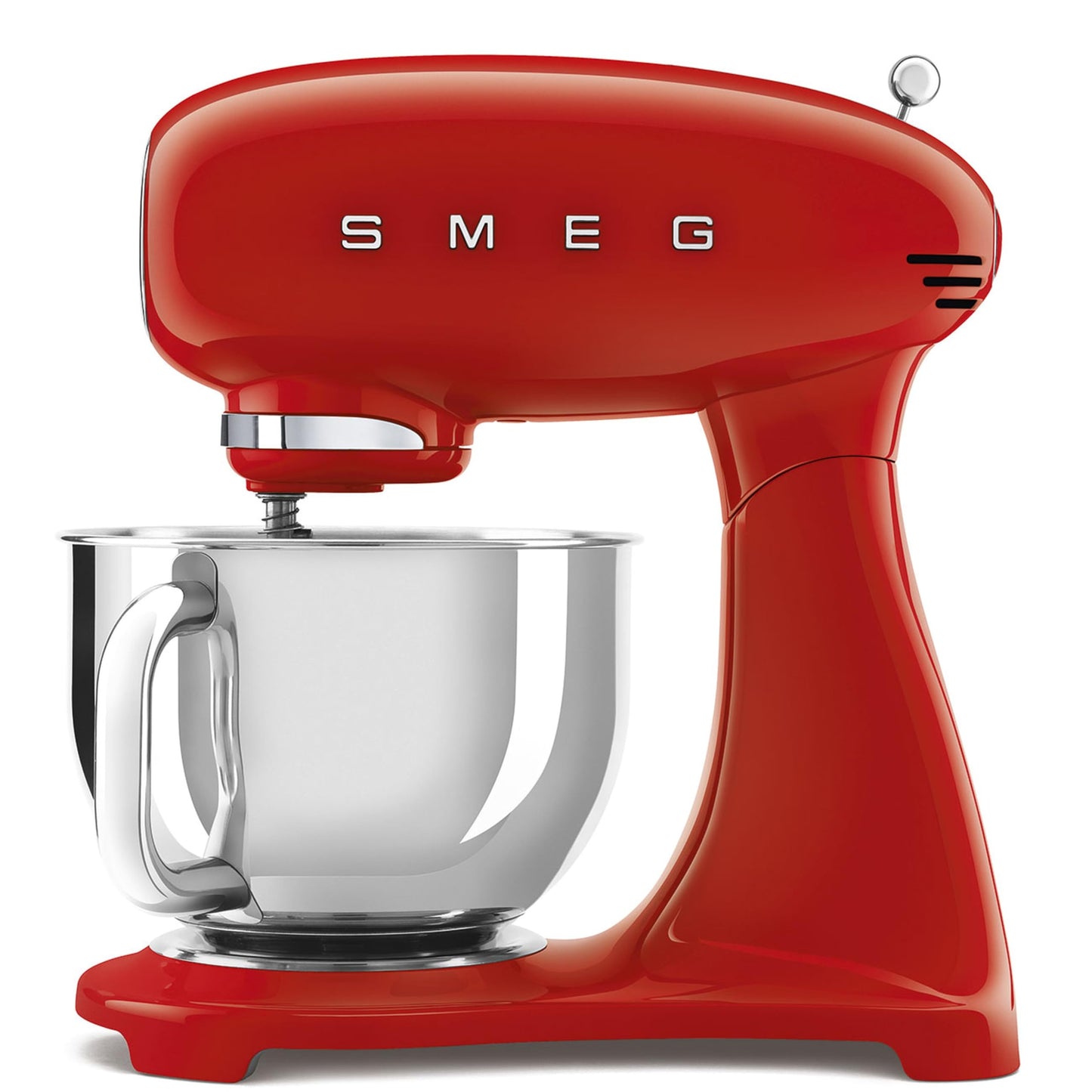 SMEG SMF05 Forte 5-Qt Stand Mixer with 750W Motor, Smooth Start & SteadyMix, Flex Edge Beater, 10 Speeds, Stainless Steel Bowl – Retro 50’s Style Planetary Mixer for Dough, Baking & Desserts-Red