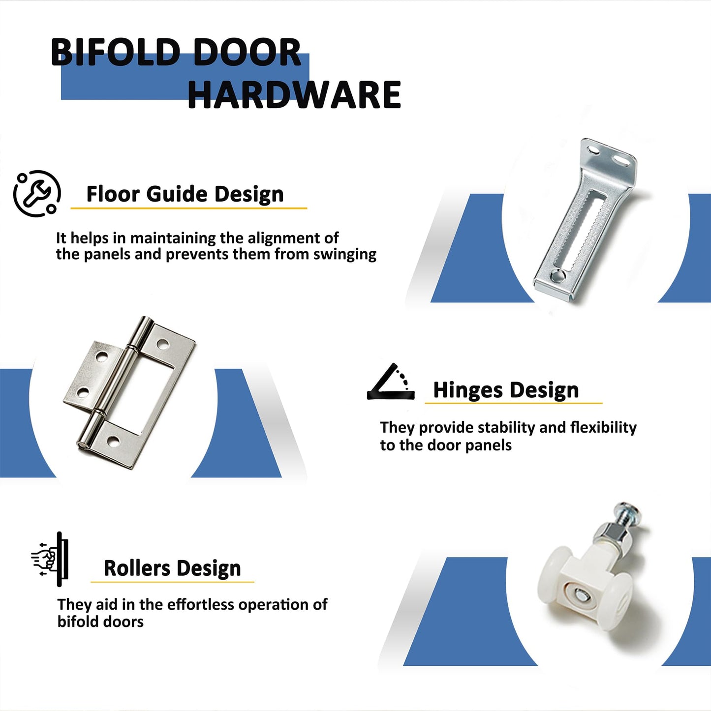 BARNER HOME Half Louvered Bi-Fold Door, Fits 24" x 80" Standard Openings, White Folding Closet Door with Hardware Kit, Ventilated Top MDF 2 Panels, Ideal for Laundry, Bedroom, or Pantry