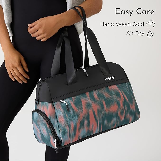 Vooray 25L Trainer Duffel Bag ??Lightweight Travel Duffel for Women and Men with Shoe Pocket, Workout Bag, Weekender for Overnight, Football, Traveling, or Hospital Use