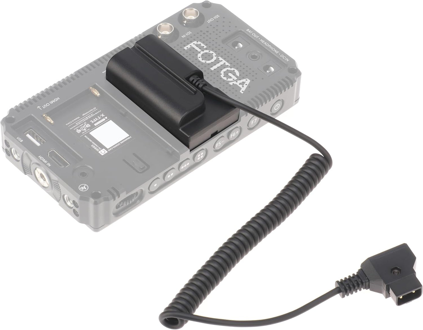 FocusFoto NP-F550 Dummy NP-F970 NP-F570 NP-F750 NP-F770 F960 D-Tap Connector to Full Decoded Battery Adapter Cable