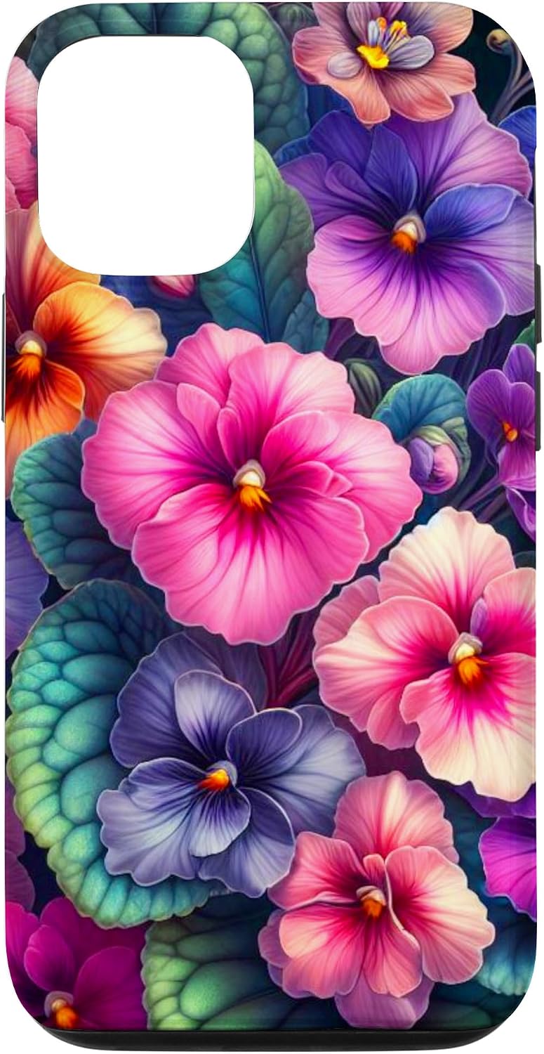 African Violet Flower Decor 13 iPhone African Violets House Plants Indoor Flower Garden Art Design Case